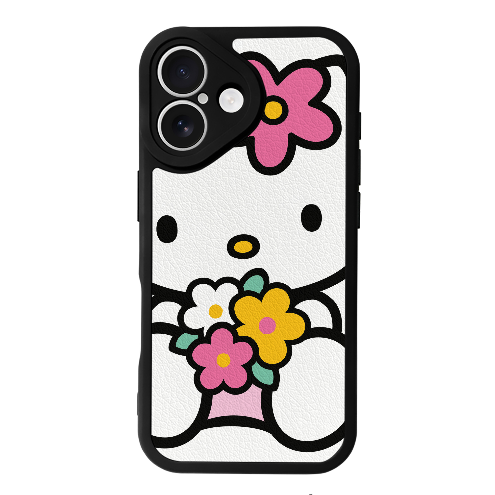 （画像用） Hello Kitty ハローキティ 【iPhone 16シリーズ対応】シリコンスマホケース（レザー調） 材質：シリコン